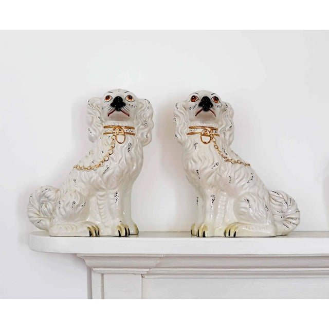 Staffordshire Mantel Spaniels - A Pair For Sale In Providence - Image 6 of 7