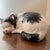 Italian Vintage Italian Ceramic Sleeping Cat Figurine Hand Painted Black White Italy MCM For Sale - Image 3 of 7