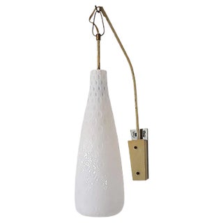 Vintage Glass Wall Light For Sale