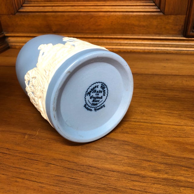 Early 20th Century Vintage Blue Jasperware Tankard Mug Hunt Scene For Sale - Image 5 of 7