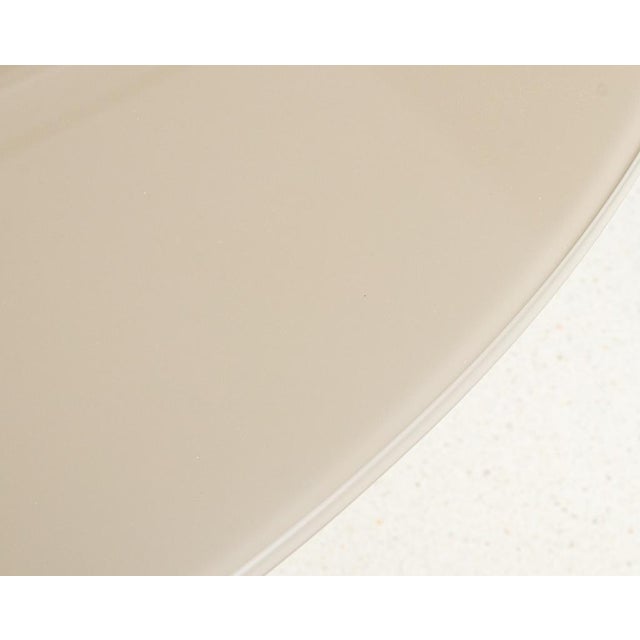 Modern White Lacquer Acrylic Top Dining Table Chairish