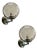 Smoked-Fumè Sphere Murano Glass Wall Sconces by Simoeng, Set of 2 For Sale