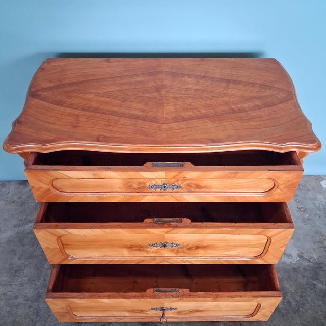 Antique Biedermeier Cherrywood Chest of Drawers, France, 1830s For Sale - Image 14 of 18