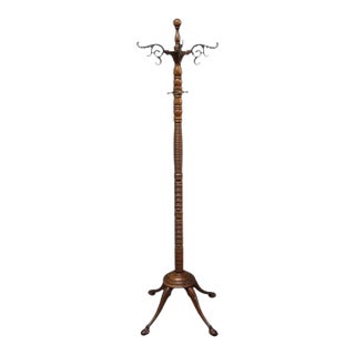 Rj Horner Attr Oak & Brass Hoof Foot Coat Rack C1920 For Sale