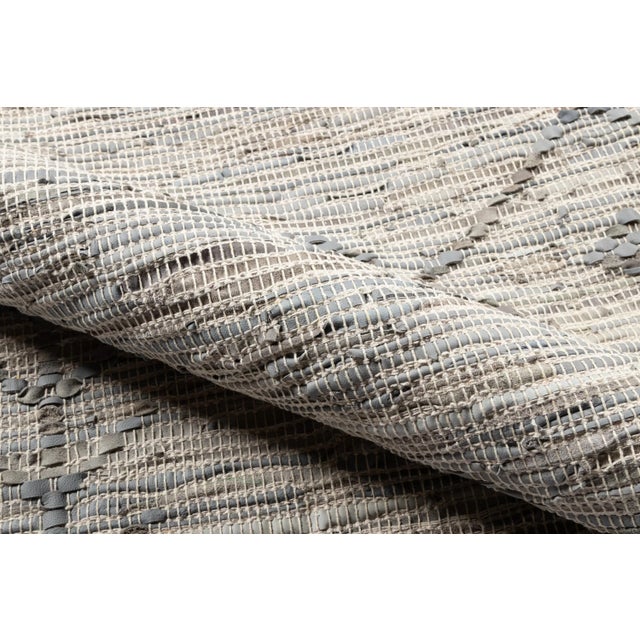 Tirtha Sher Grey 2'3" X 8' Runner For Sale - Image 4 of 8