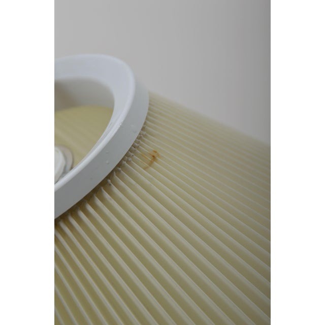 Danish Wall Lamp with Wooden Arch and Pearl Shade Lampshade, 1960s For Sale - Image 9 of 10