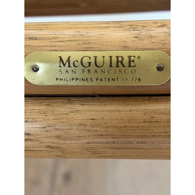 Pair of Vintage McGuire Bamboo & Leather Arm Chairs For Sale In Phoenix - Image 6 of 14