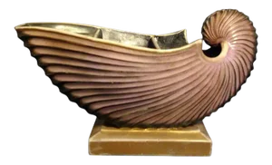 18th Century Derby Porcelain Nautilus Shell Form Inkwell