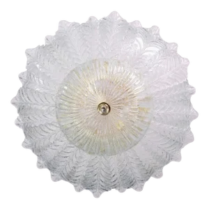 Vintage Palermo Large Murano Clear Transparent Glass Ceiling Light, 1970s
