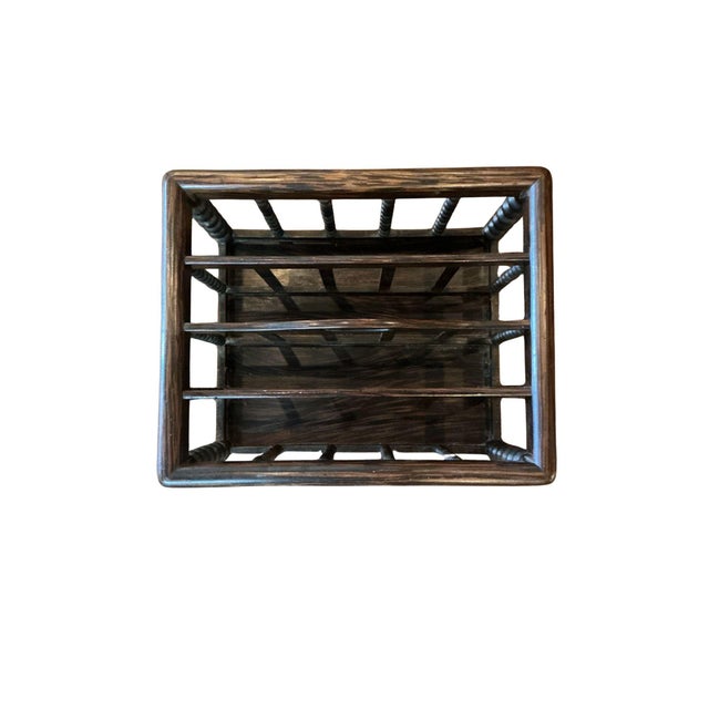 Antique Mahogany Newspaper or Magazine Rack For Sale - Image 4 of 6