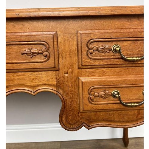 Wood Vintage French Louis XIV Sideboard in Oak For Sale - Image 7 of 16