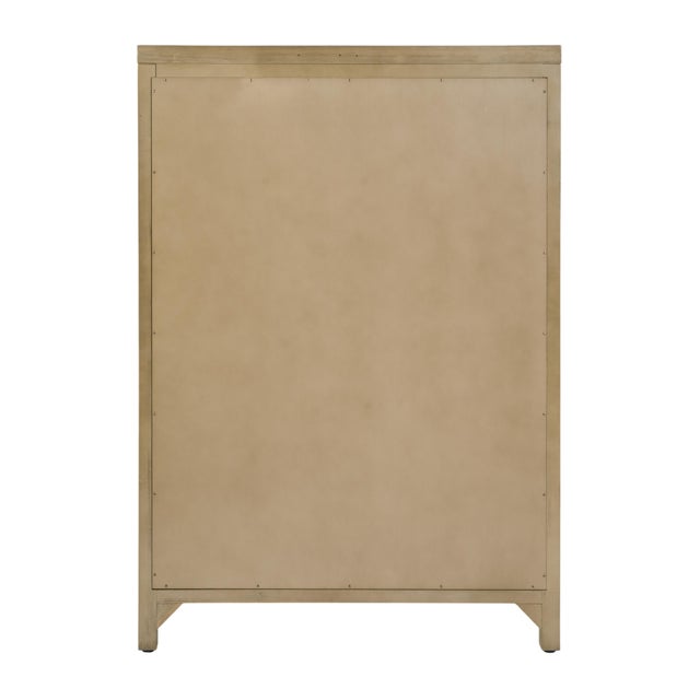 Wood Nora 36 in. W Rectangular Wood 5 Drawer Tall Dresser, Light Oak For Sale - Image 7 of 9