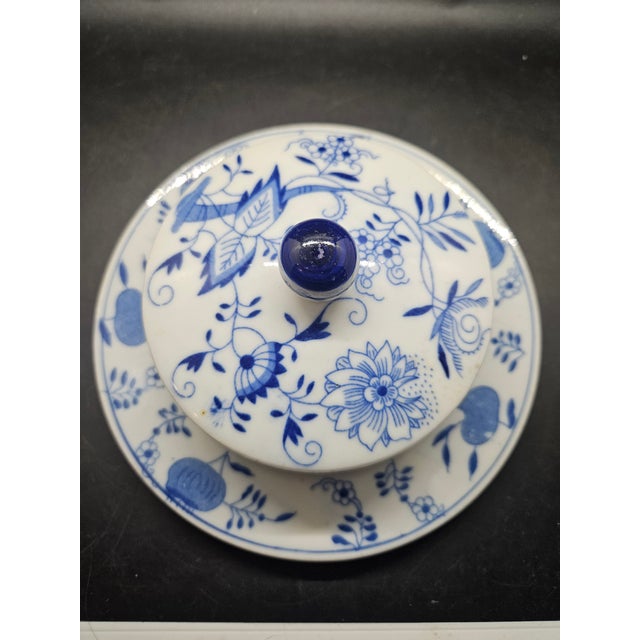 Vintage Hutchenreuther - Germany - Blue Onion Covered Butter Dish & Lid -