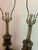Mid 20th Century Large Brass Table Lamps With Deep Patina - a Pair For Sale - Image 9 of 10