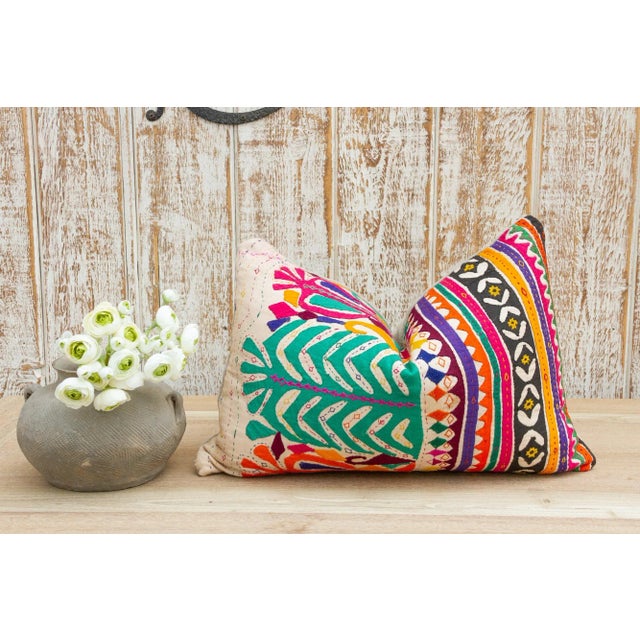 Antique White Ekari Antique Tribal Grain Sack Pillow For Sale - Image 8 of 9