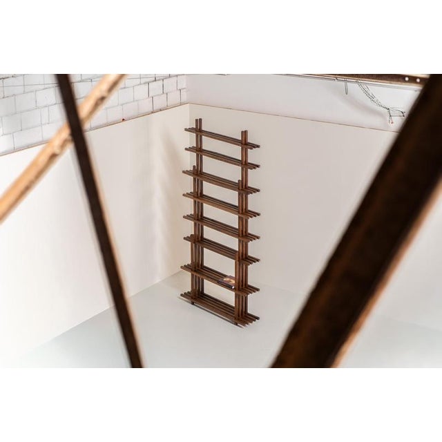 Sculptural Wengé Slat Bookcase For Sale - Image 18 of 18