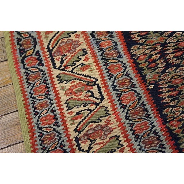 19th Century W. Persian Senneh Kilim ( 4'3" x 5'10" - 103 x 178 ) For Sale - Image 10 of 12