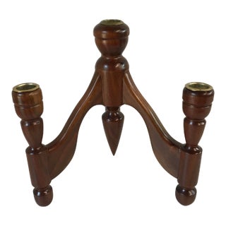 Vintage Hand Made Four Candle Candelabra For Sale