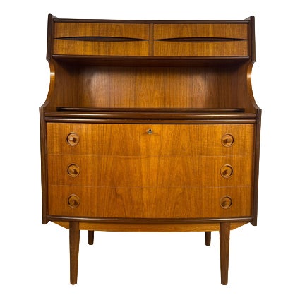 Danish Teak Pull-Out Desk, 1960 For Sale