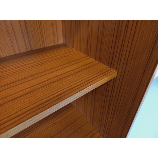 1960s Vintage Scandinavian Style Storage Bookcase in Melamine and Teak, 1960s For Sale - Image 5 of 16