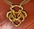 Gold Jomaz Cast Pendant With Crystal Double Chain Necklace For Sale - Image 8 of 9