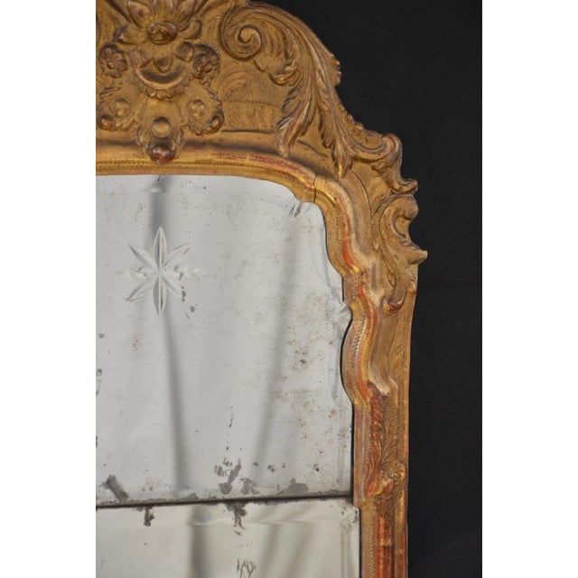Gold Gesso and Giltwood Pier Mirror, 1740 For Sale - Image 8 of 13