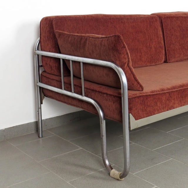 Mid-Century Modern Vintage Tubular Sofa, 1930s For Sale - Image 3 of 6