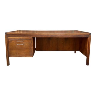Jens Risom Walnut Executive Desk For Sale