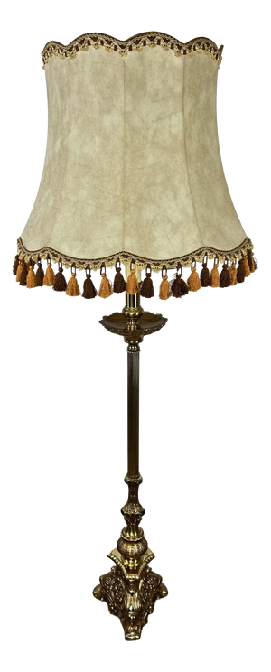 Vintage Floor Lamp with Tassel Shade