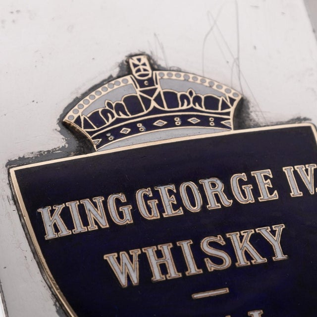 20th Century Art Deco Silver Plated & Enamel Water Jug from King George IV Whisky , 1920s For Sale - Image 7 of 18