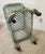Vintage Rolling Bar Cart Green Basketweave For Sale - Image 11 of 12