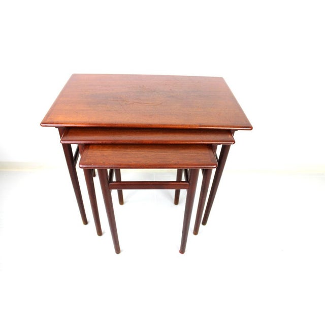 Teak Nesting Tables, Denmark, 1960s, Set of 3, in Very Good conditions. Designed 1960 to 1969