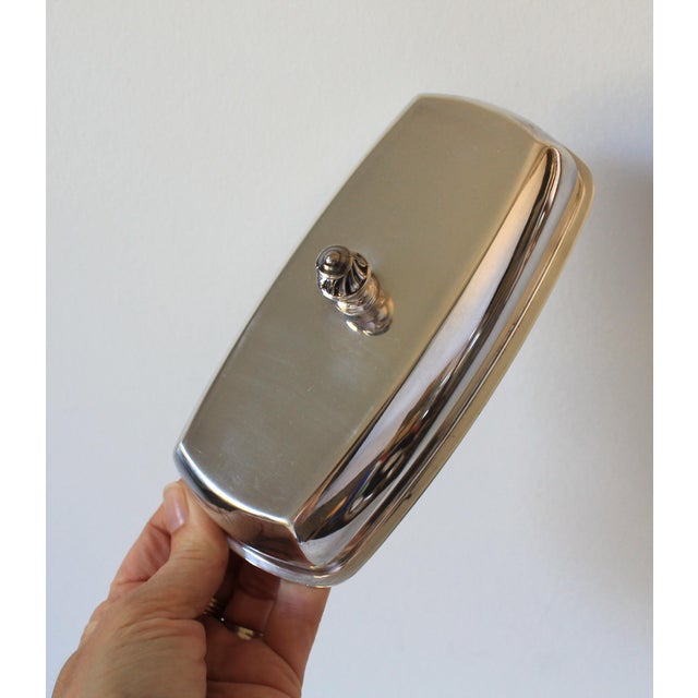 Vintage Onida Silverplate Lidded Butter Dish For Sale In Milwaukee - Image 6 of 12