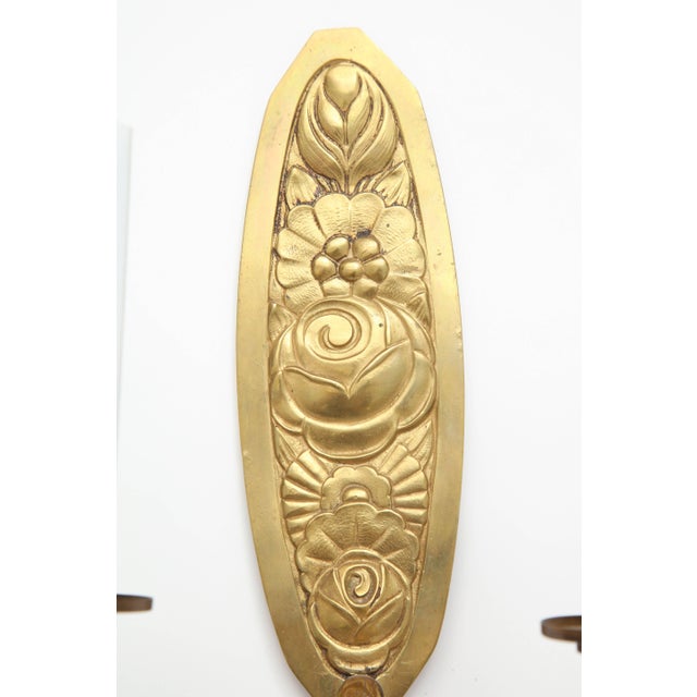 Vintage French Bronze Wall Candle Sconces - a Pair For Sale In New York - Image 6 of 11