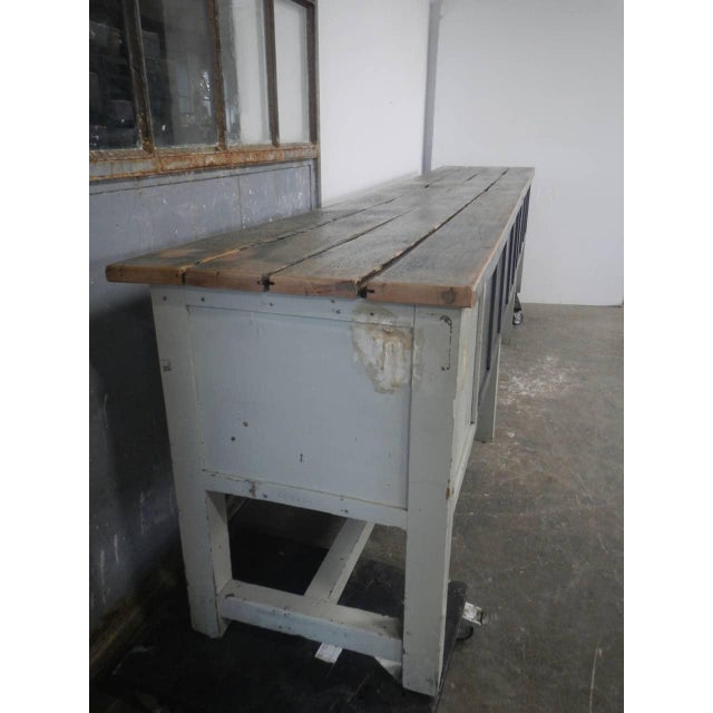 Industrial Vintage Chest of Drawers in Fir and Oak, 1950s For Sale - Image 3 of 13