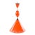 1960s Danish Modern Orange Metal Cone-Shaped Pendant Light by Poul Henningsen For Sale