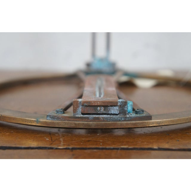 Wood Mid 20th Century Thomson System Azimuth Nautical Navigation Instrument Circle & Case For Sale - Image 7 of 12