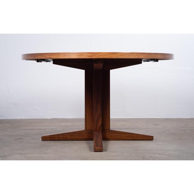 1960s Oval Extendable Dining Table in Rosewood attributed to John Mortensen, Denmark, 1960s For Sale - Image 5 of 13