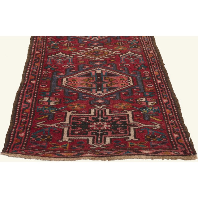 Vintage Persian Heriz Rug, 02'01 X 05'01 For Sale - Image 4 of 10