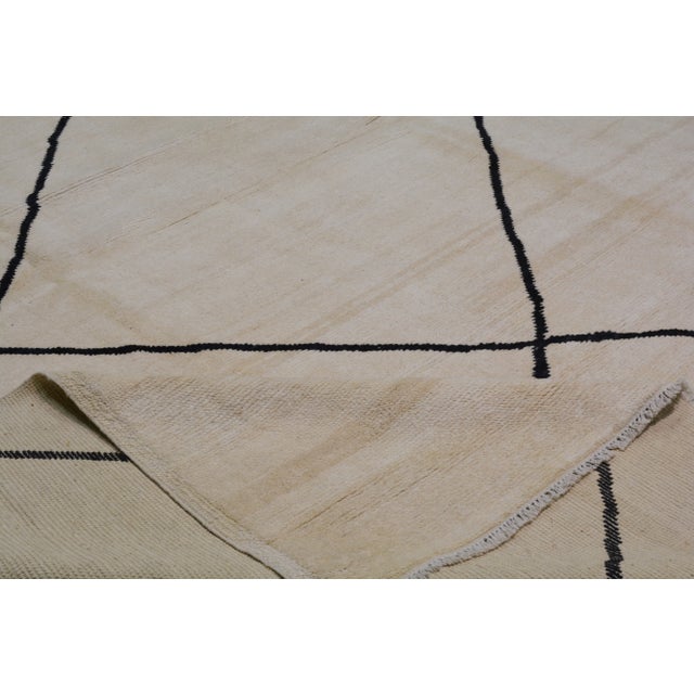 1980s Contemporary Moroccan Hand Knotted Wool Rug,9'3"X12' For Sale - Image 5 of 6