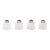 Mid 20th Century Norwegian Sterling Silver & Glass Salt Shakers - Set of 4 For Sale