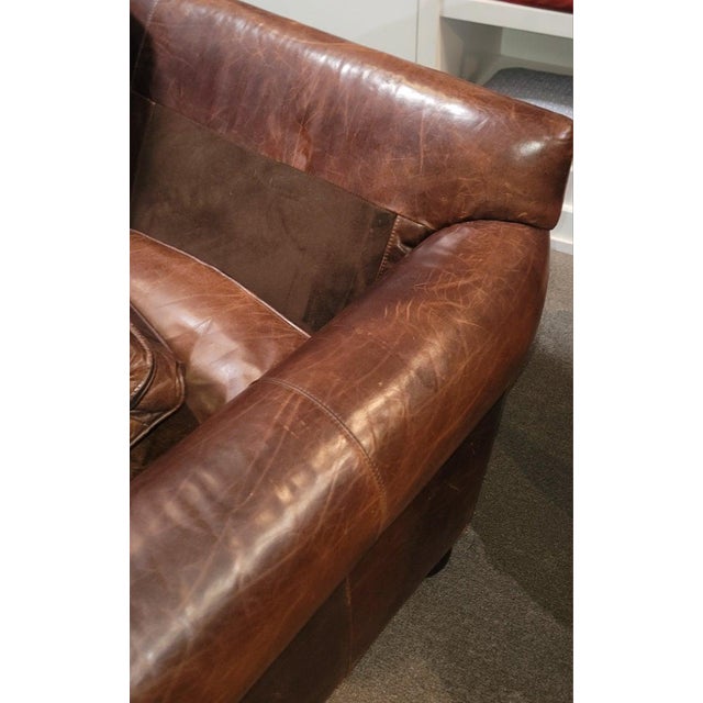 1980s Leather Sofa For Sale - Image 4 of 9