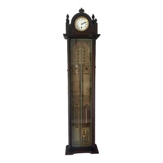 Antique Admiral Fitzroy Barometer and Clock, 1900 For Sale