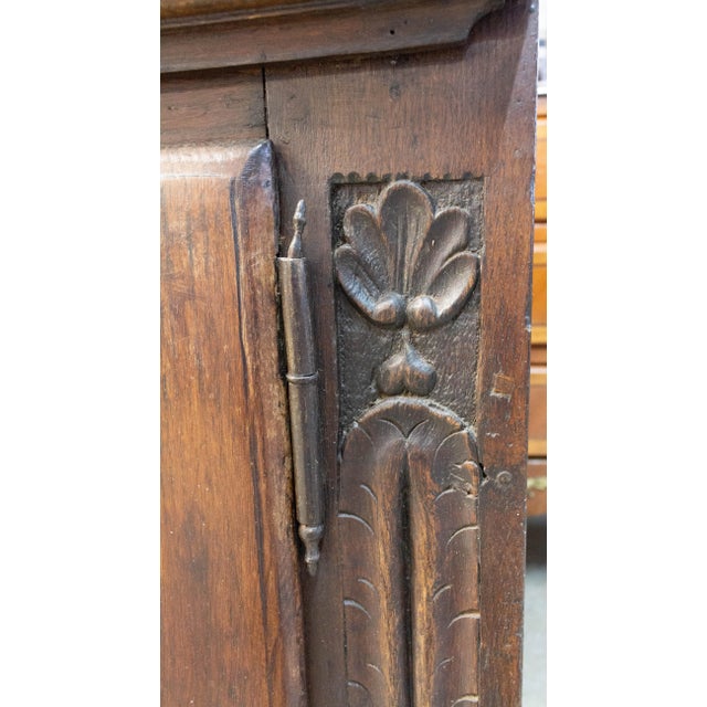 Spanish Gothic Revival Oak 2-Piece Buffet Cabinet, Late 19th Century For Sale - Image 11 of 14