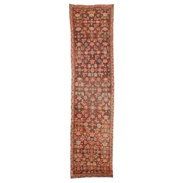 Textile Mid 20th Century Antique Malayer Runner For Sale - Image 7 of 7