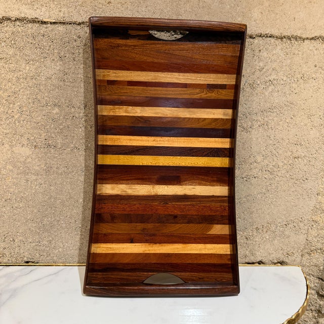Don S. Shoemaker Service Tray, Exotic Woods, Señal, Mexico, 1970s For Sale - Image 14 of 15
