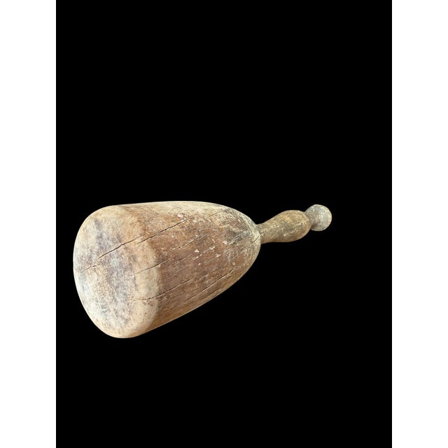 Early 20th Century Pair of Early 20th Century Primitive Wooden Kitchen Utensils Paddle Pestle For Sale - Image 5 of 13