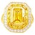 Modern Natural Yellow Sapphire 3.30cts & Diamond 0.75cts Ring in 14k Gold For Sale - Image 3 of 8