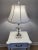Elegant crystal ball table lamp from Restoration Hardware. Polished nickel with solid crystal orb, original bell shade and...