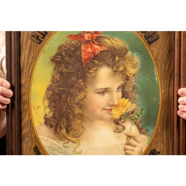Framed Early 20th Century "Purity" Hamilton Watch Tin Litho Sign For Sale - Image 4 of 7